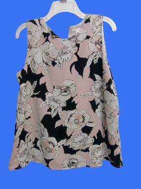Sleeveless top, summer top, sleeveless blouse, floral top, pastel color color